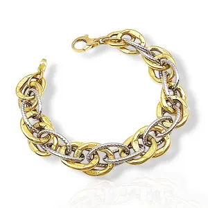 Масивна дамска гривна с релефен дизайн 14K RG10396