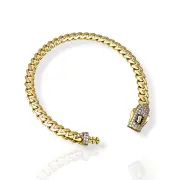 Дамска златна гривна Monaco Chain с циркони 14К RG11944