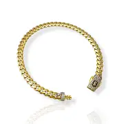 Елегантна златна гривна Monaco Chain модел Lux 14К RG11945