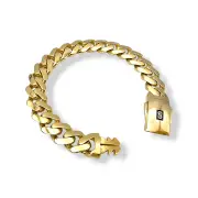 Златна гривна Monaco Chain с масивен дизайн CLASSIC PLAIN / PLAIN LOCK 14К RG11036