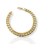 Луксозна мъжка златна гривна Панцер дизайн 14K RG11943