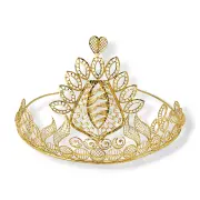Златна корона с ажурни флорални мотиви 14K RG12381