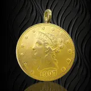 Златна монета 10 долара Liberty Head Eagle 1907 САЩ RG5455