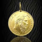 Златна монета 20 белгийски франка Леополд II 1870 21.60К RG11012