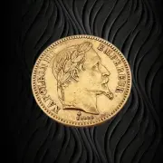 Златна Монета 20 Френски Франка Наполеон III 6.45гр 900/1000‰