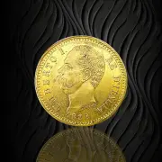 Златна монета 20 лири Умберто I 1882 Италия RG12846