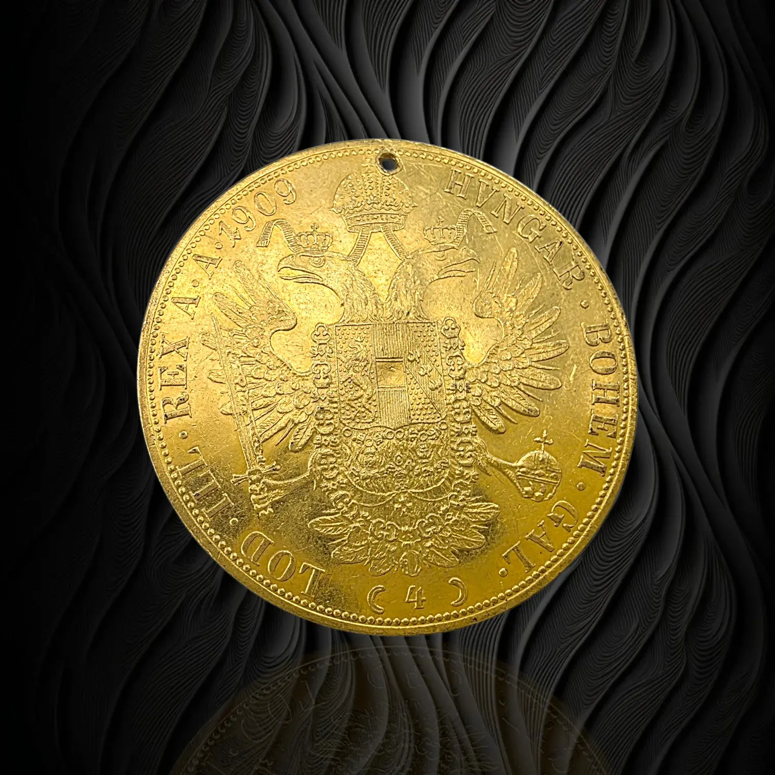 Златна монета 4 дуката Франц Йосиф 1852–1915 с/без отвор циркулирала RG13184