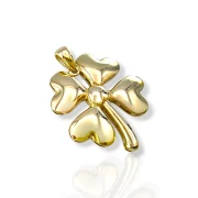 Елегантна златна висулка детелина с изчистен дизайн 14K RG13113