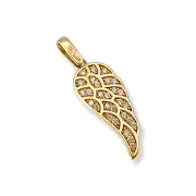 Златна висулка ангелско крило с инкрустирани цирконии 14K RG12400