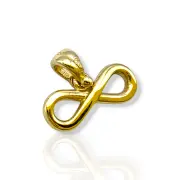 Златна висулка безкрайност с полирана повърхност 14K RG11194