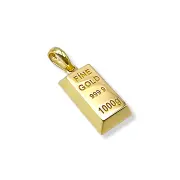 Златна висулка кюлче с надпис Fine Gold 14K RG10938