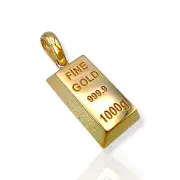 Елегантна златна висулка кюлче 24 карата 14K RG11828