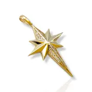 Дамска златна висулка звезда със сияние 14K RG11584