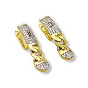 Висящи обеци Monaco Chain с циркони 14K RG11169