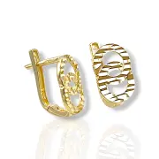 Дамски златни обеци с овални прорези 14K RG10829
