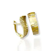 Ежедневни златни обеци с релефна издължена форма 14K RG13185