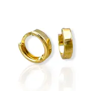 Златни обеци халки с гладък профил 14K RG11364