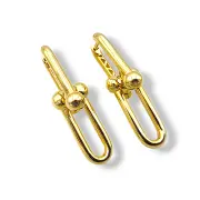 Висящи обеци Tiffany със сферичен акцент 14K RG11172