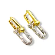 Висящи обеци Tiffany с бели цирконии 14K RG11175