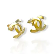 Дамски златни обеци на винт с преплетен модерен дизайн 14K RG13206