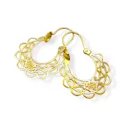 Златни кошници обеци с ажурна декорация 14K RG11355