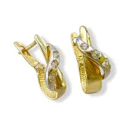 Златни обеци с комбинирано жълто бяло злато 14K RG12904