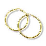 Златни обеци халки с елегантен дизайн 14K RG10914