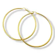 Златни обеци халки със семпъл стил 14K RG10916