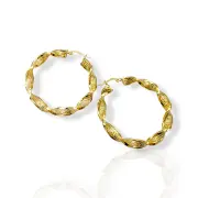 Масивни златни обеци халки класическа изработка 14K RG11787