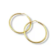 Златни обеци халки класически гладки 14K RG10879