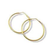 Златни обеци халки класически със среден диаметър 14K RG10882