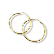 Златни обеци халки класически леки и удобни 14K RG10884