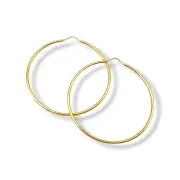 Златни обеци халки класически големи и ефектни 14K RG10888