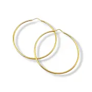Златни обеци халки класически с чист дизайн 14K RG10889
