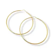 Златни обеци халки класически големи и леки 14K RG10891