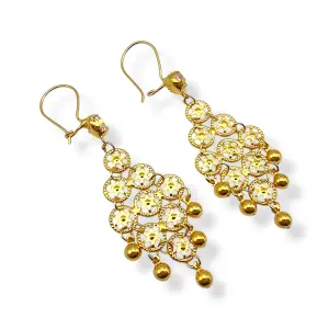 Висящи златни обеци Хинди “Miraya” 2.88гр 5/2см 14К/585 RG9707