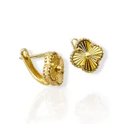Елегантни златни обеци Van Cleef диамантирани 14K RG11652