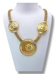 Дамско колие със златен лъвски медальон 14K RG10422