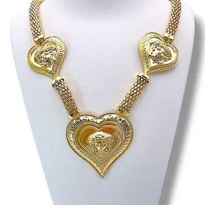 Дамско златно колие със сърцевиден медальон 14K RG10423
