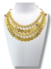 Златно колие Хинди с монети и звезди 14K RG10514