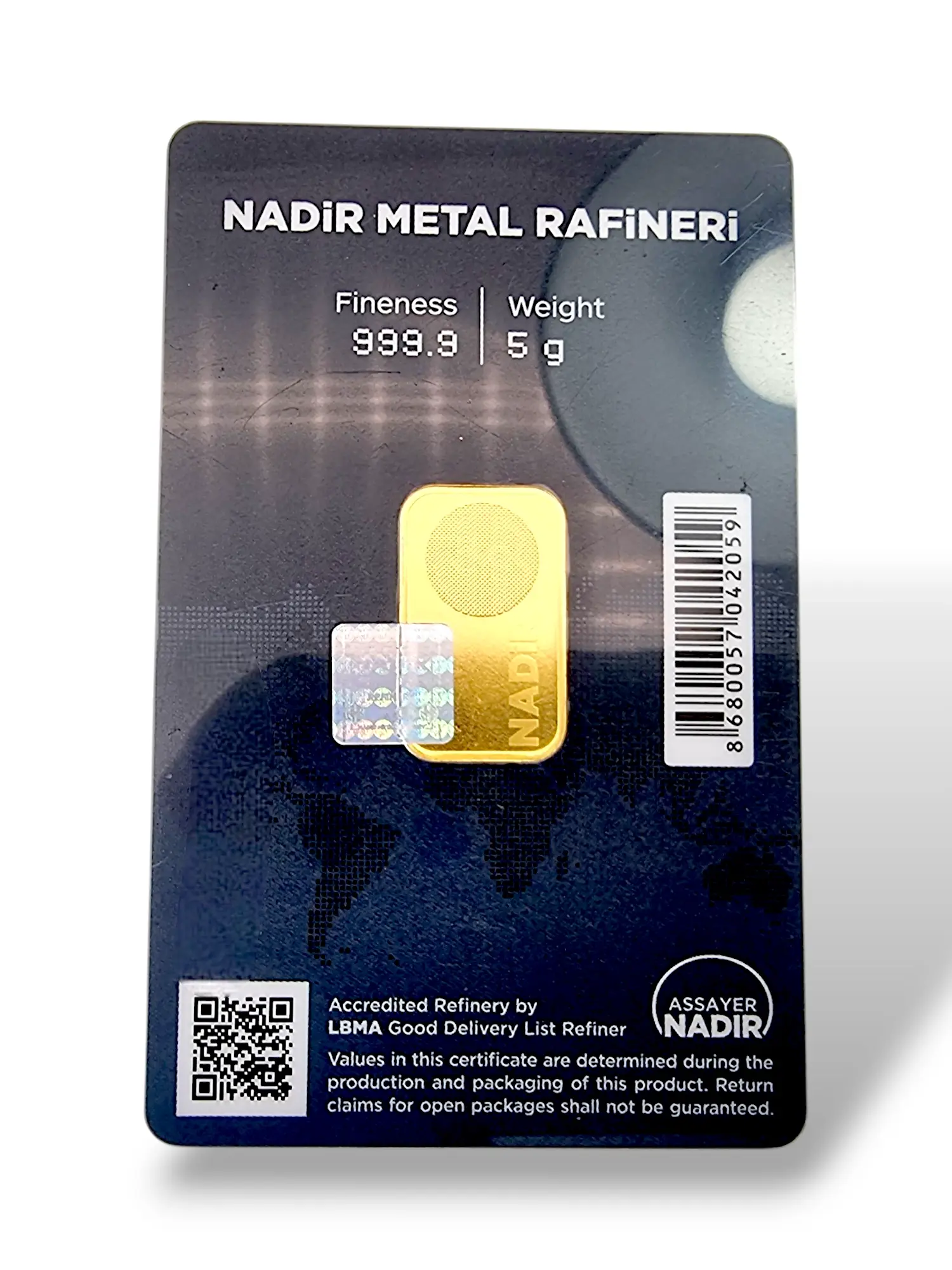 Златно кюлче Nadir 5 грама проба 999.9 RG10991