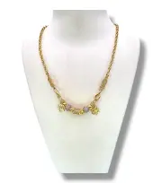 Златно колие тип Пандора с декоративни елементи и символични висулки 14K RG12434