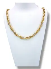 Златно колие с гравирани елементи 14K RG11119
