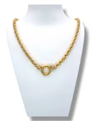 Златно въже колие с кръгла закопчалка 14K RG11121