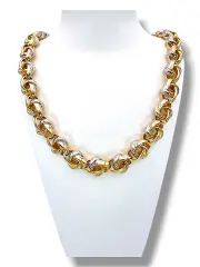 Златно масивно колие с два цвята 14K RG11126