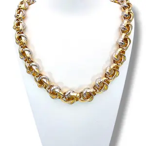 Златно масивно колие с два цвята 14K RG11126