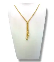 Стилно дамско златно колие с топчета 14K RG11562