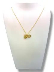 Златно колие с безкрайност и сърце от циркони 14K RG11314