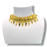 Златно колие чокър с висящи елементи 14K RG11191