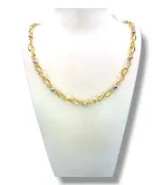 Дамско златно колие с кръгли елементи 14K RG11565